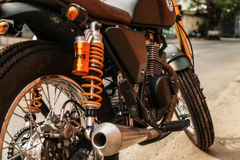 Suzuki GN125 độ phong cách tracker của biker Sóc Trăng